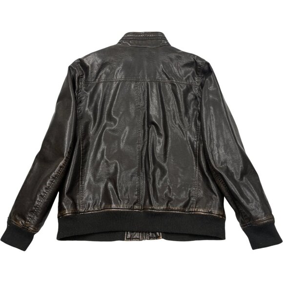 Levi's Aviator Bomber Moto Racer Faux Leather Sherpa Lined Jacket Men's XL - Picture 10 of 11